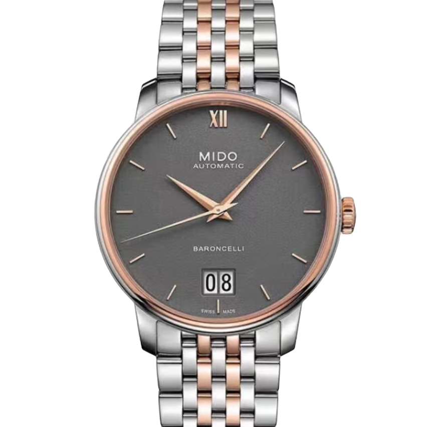 99新 Mido/美度 名汇/贝伦赛丽/全套盒卡/表径40mm简约白盘男士