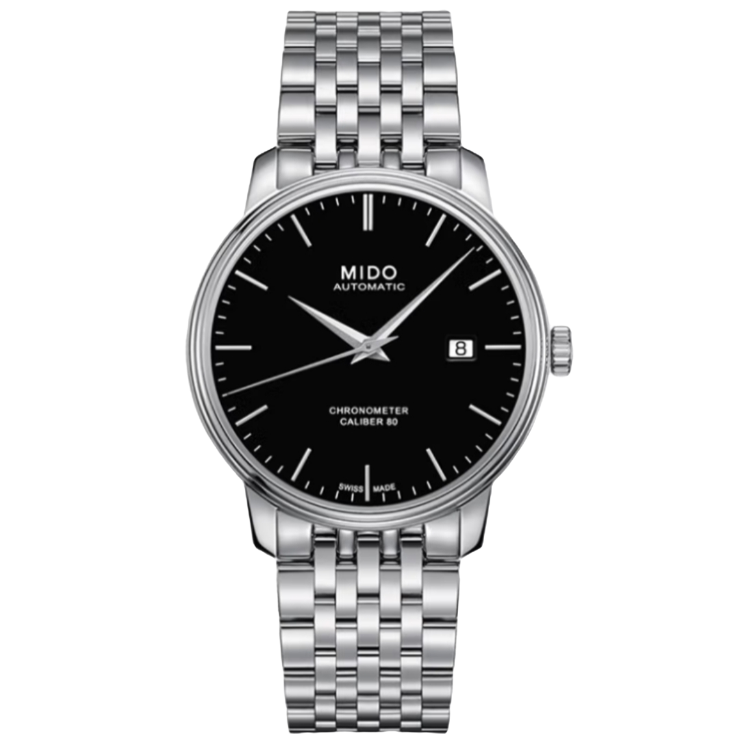 99新 Mido/美度 名汇/贝伦赛丽M027.408/全套盒卡表径40经典黑盘