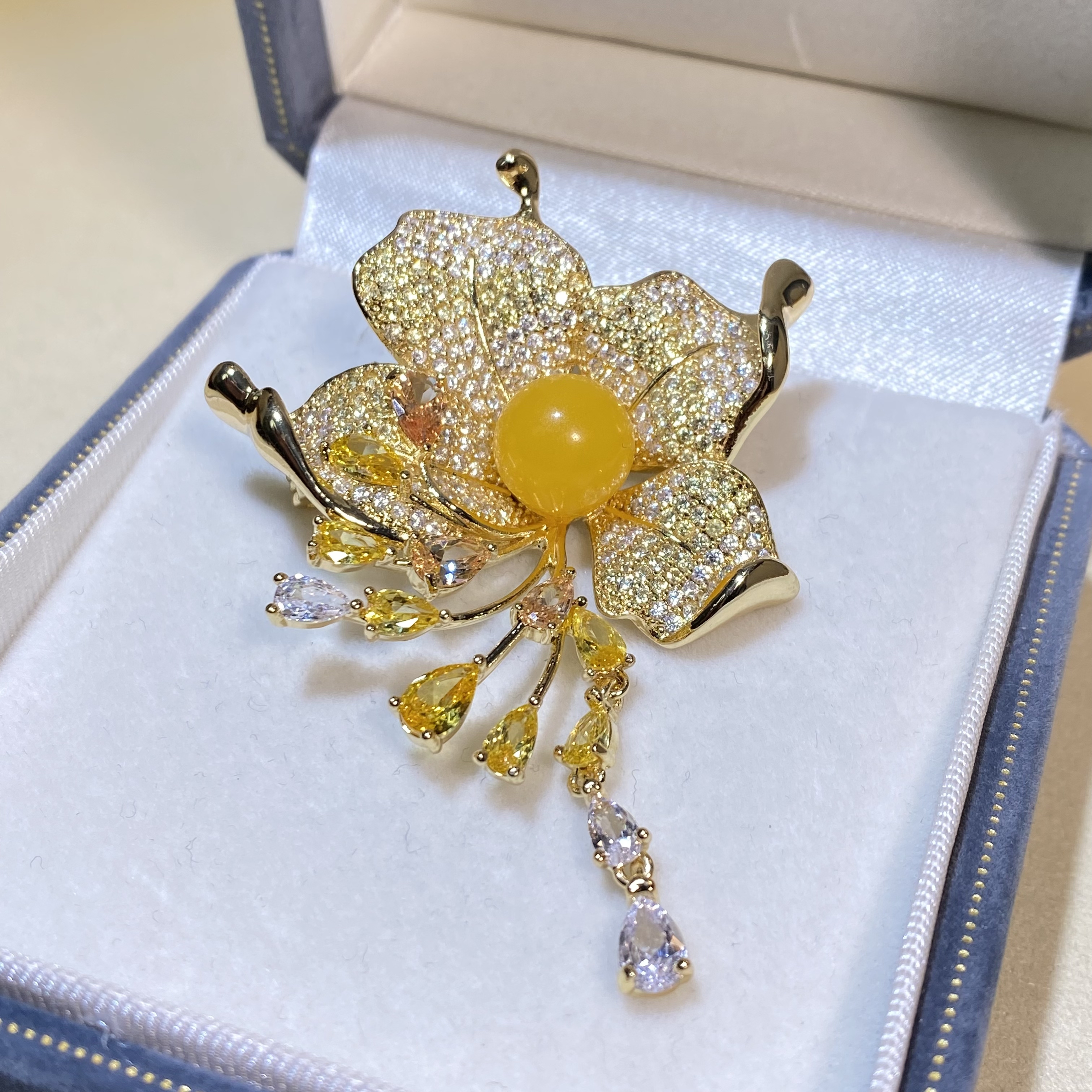 铜合金胸针 【金漾流苏】轻奢高档时尚百搭精致优雅奢华简约7012