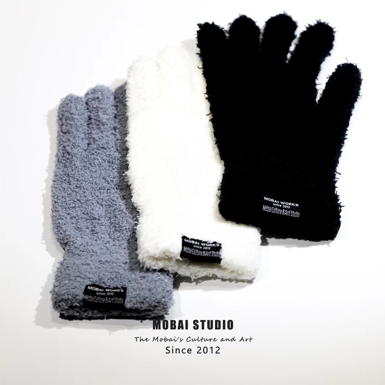 MOBAI默白出品-「万毛手套」文玩保养盘串提亮日常清洁挂瓷-六副