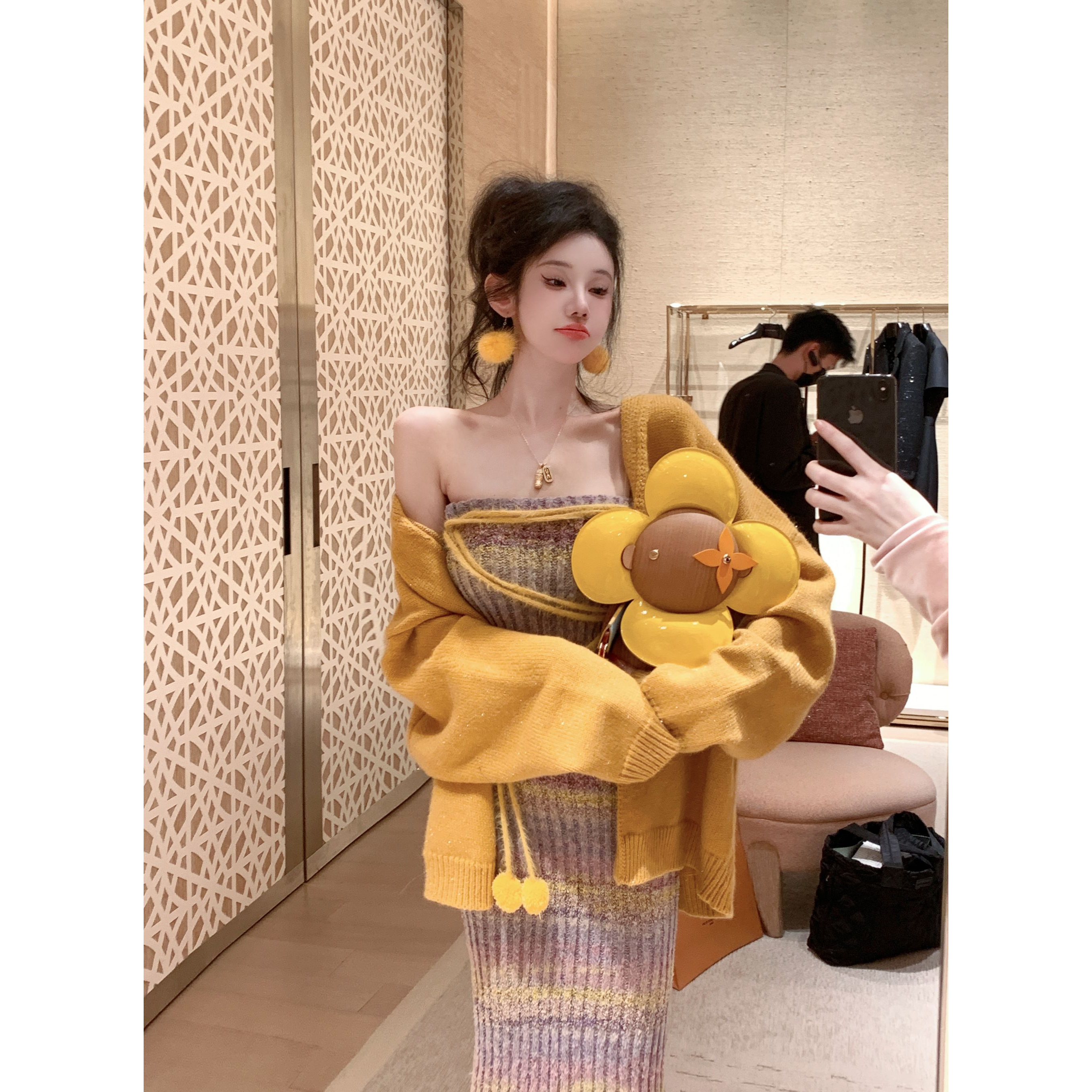 【雅乔定制】现货 彩虹糖豆外套 百搭毛衣针织开衫DYLL-24116567