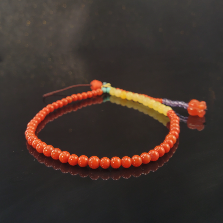 南红小米珠手机挂件 C254