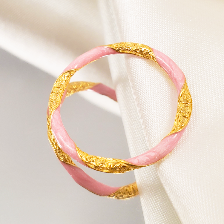 18K金烧蓝文殊戒指 精美国潮 G4298