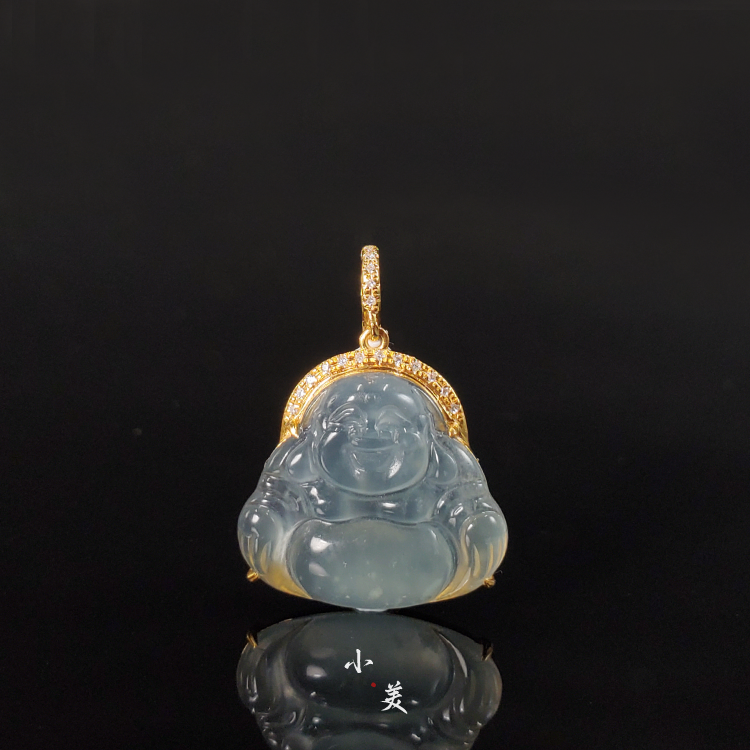 18K金翡翠佛公吊坠 万能扣（多样性发货） G80558