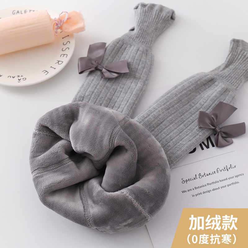 儿童连裤袜冬季加绒加厚婴儿春秋外穿洋气女童装一体绒宝宝打底裤