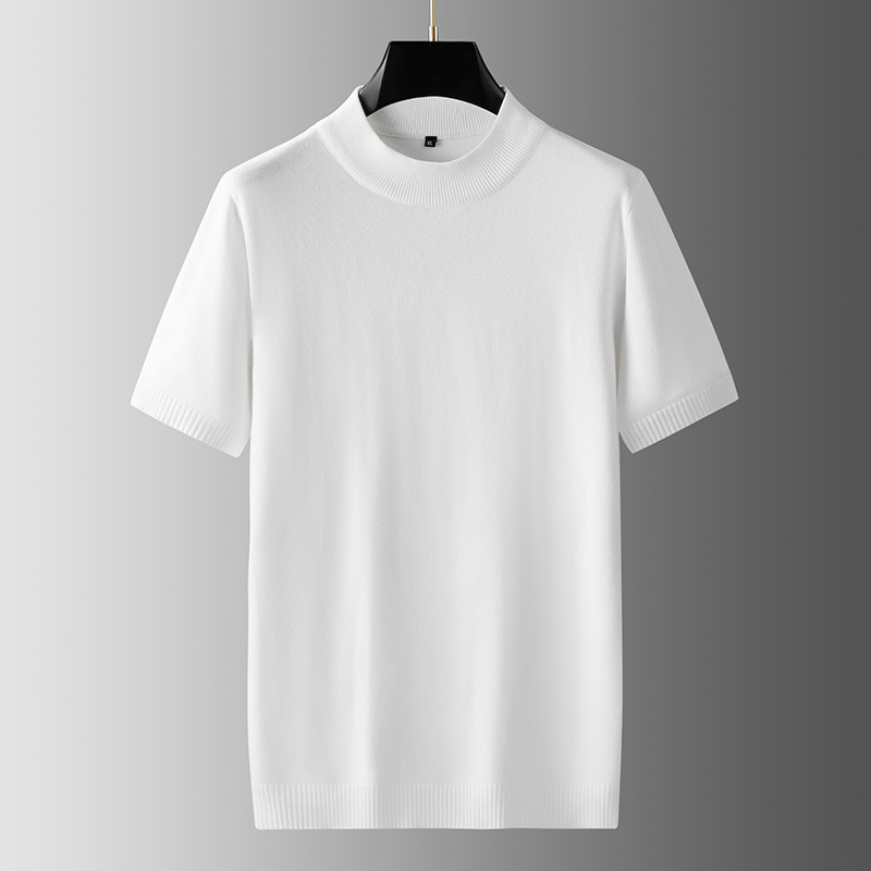 【吴老板大码男装】加肥加大码胖子秋季薄款T恤短袖针织衫