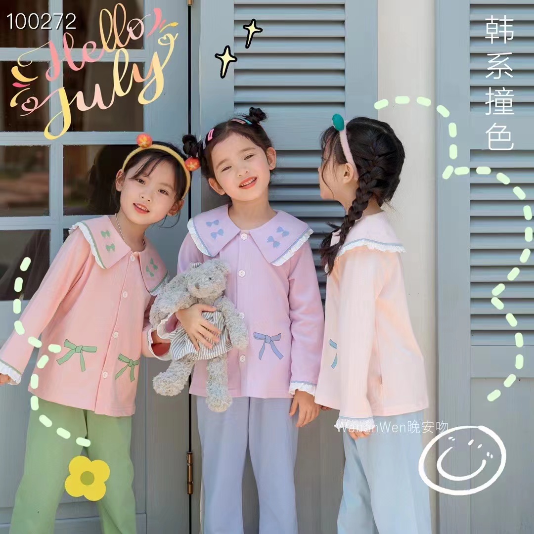 扣号款15-29 包邮 尾货儿童亲子套装睡衣家居服洋气