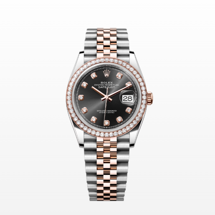 99新 Rolex/劳力士 126281/36表径黑盘钻刻钻圈/23年全套精致腕表