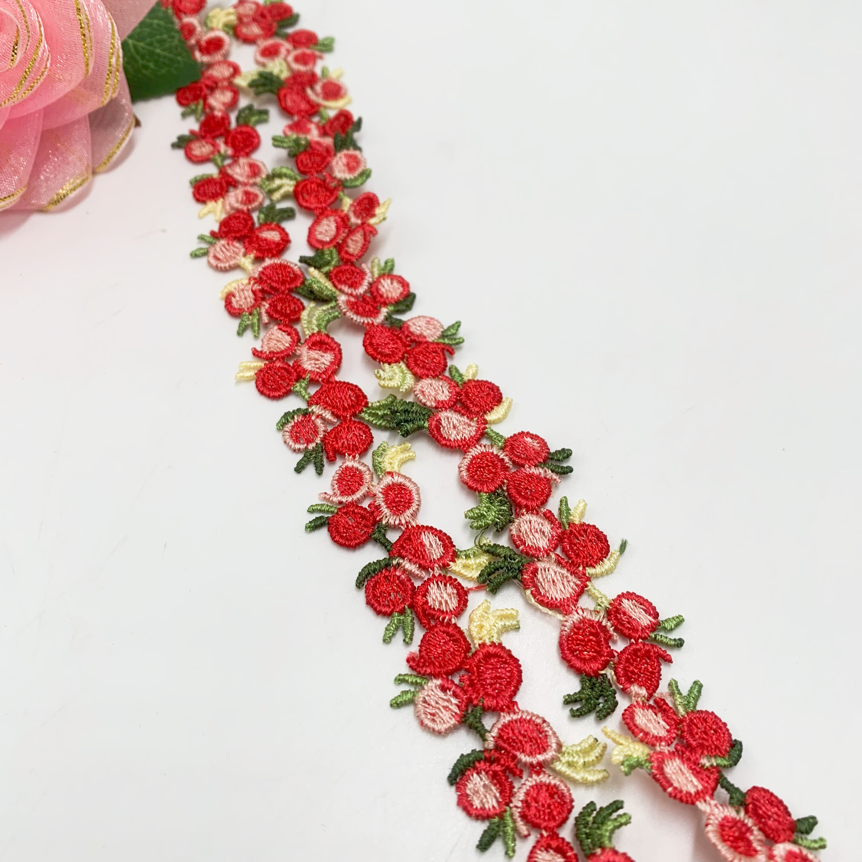 【小蚂蚁饰品】刺绣花小雏菊花边手工DIY民族风布艺蕾丝