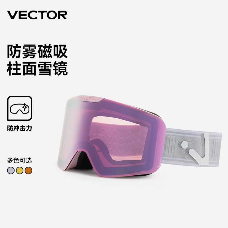 VECTOR【年终大促】儿童滑雪镜无边框男女童可卡近视镜防雾滑雪眼镜