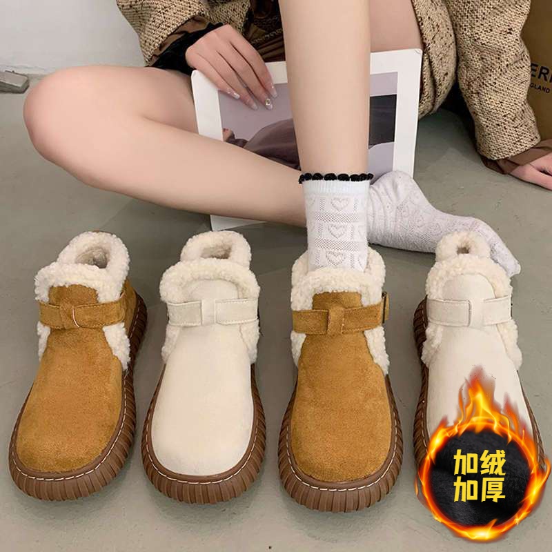 回力潮品女鞋雪地靴子女冬季加绒加厚防滑保暖皮毛一体毛毛棉鞋女