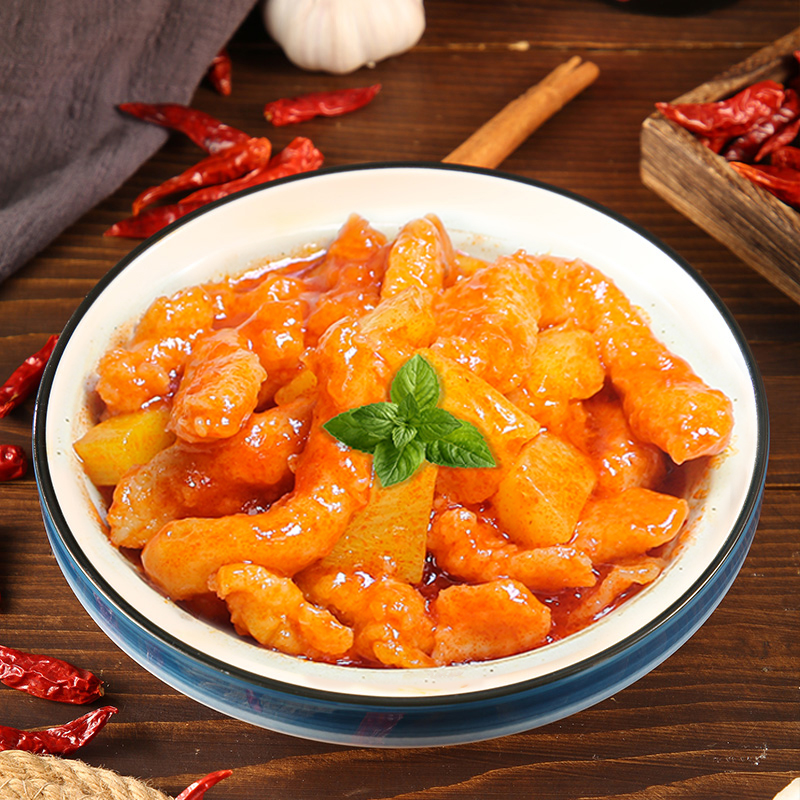 菠萝咕咾肉加热即食速食外卖料理包小碗菜快餐商用批发