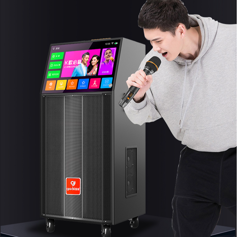 拉杆便携广场舞音响k歌广场舞音响带显示屏户外音响k歌大功率音响