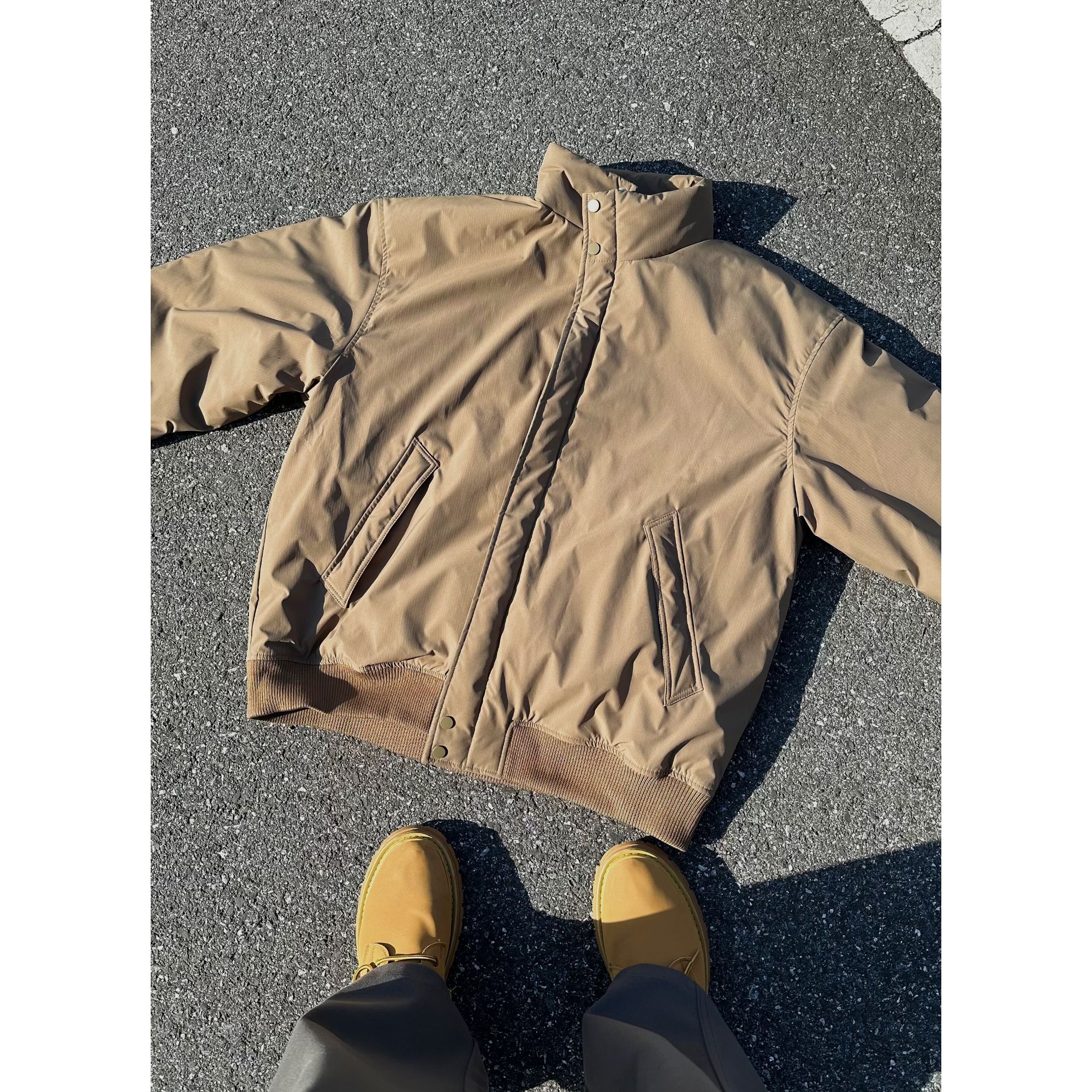 阿晨丨轻薄款冬季新国标90白鸭绒羽绒服哈灵顿宽松百搭立领外套