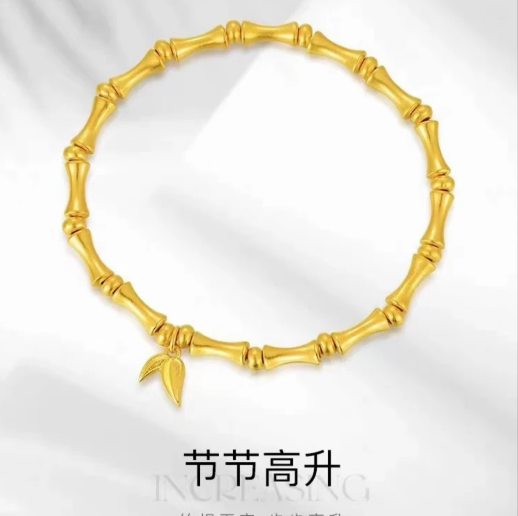 合金手链 精工竹节手链时尚百搭潮流