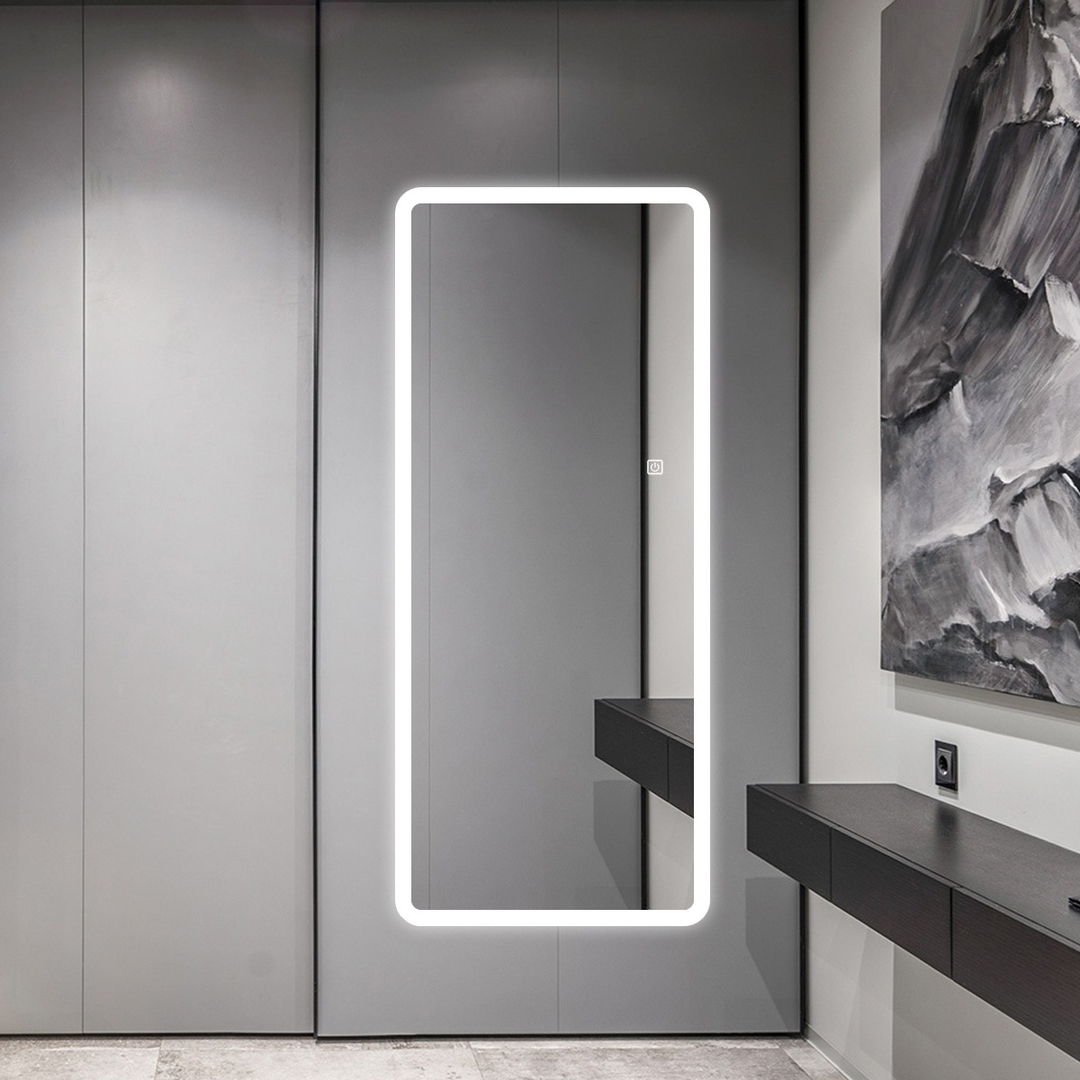 智能旋转外砂穿衣镜led灯镜全身镜家用试衣镜带灯发光镜壁挂墙