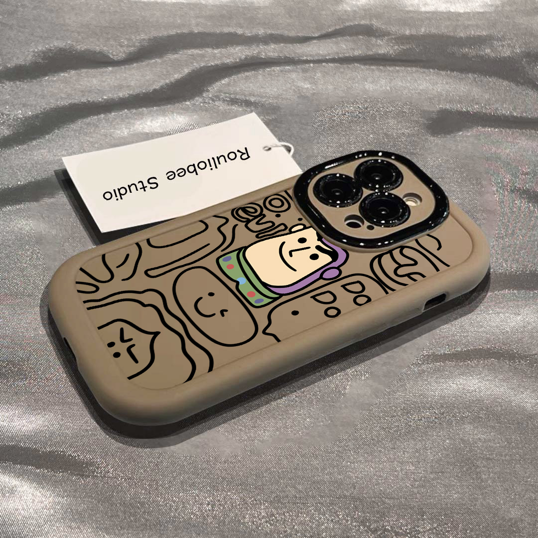 巴斯光年泡芙壳适用于苹果15手机壳iphone13/14promax防摔12/11女