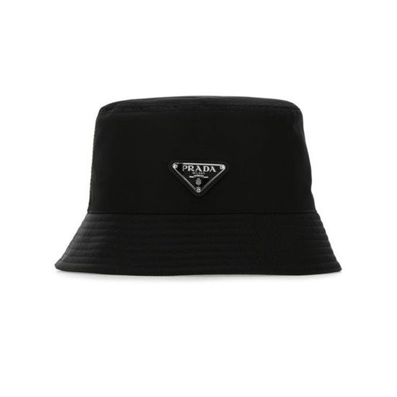 Prada/普拉达PRADA 普拉达 三角徽标尼龙渔夫帽 男女同款 黑色