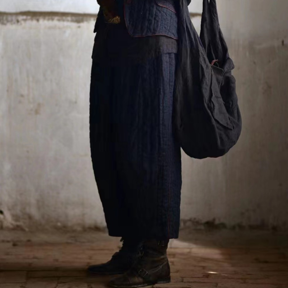 左岸迷香原创设计   果儿坊【裤子】亚麻袴裤 3003