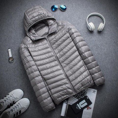 新款羽绒服清仓轻薄羽绒服男士冬季休闲立领连帽短款简约保暖修身