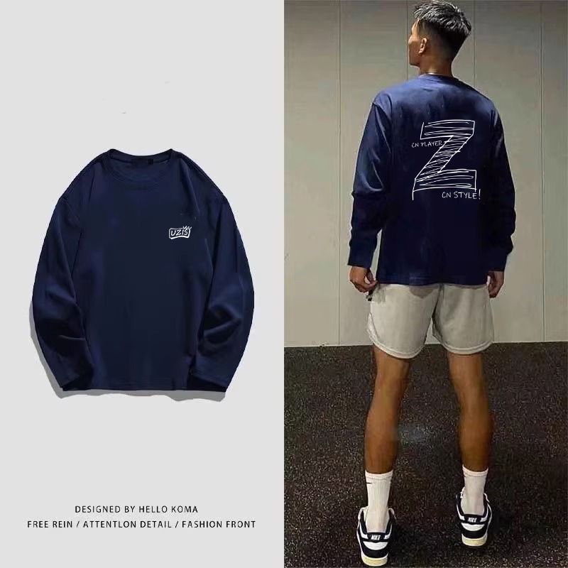 篮球运动长袖T恤宽松排汗速干t恤男子篮训练服健身跑步投篮训练衣
