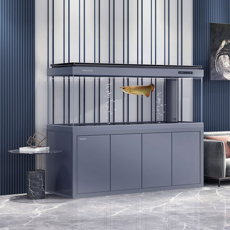 客厅免换水中水族箱底过滤办公室简约现代轻奢鱼缸大型