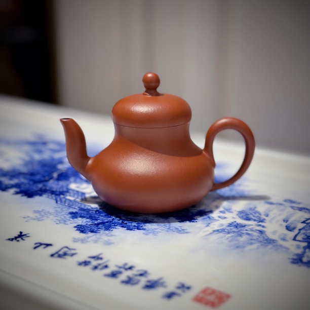 林湘荣 思亭壶 110cc 潮州手拉朱泥壶 全手工 高梨型 大红袍 茶壶
