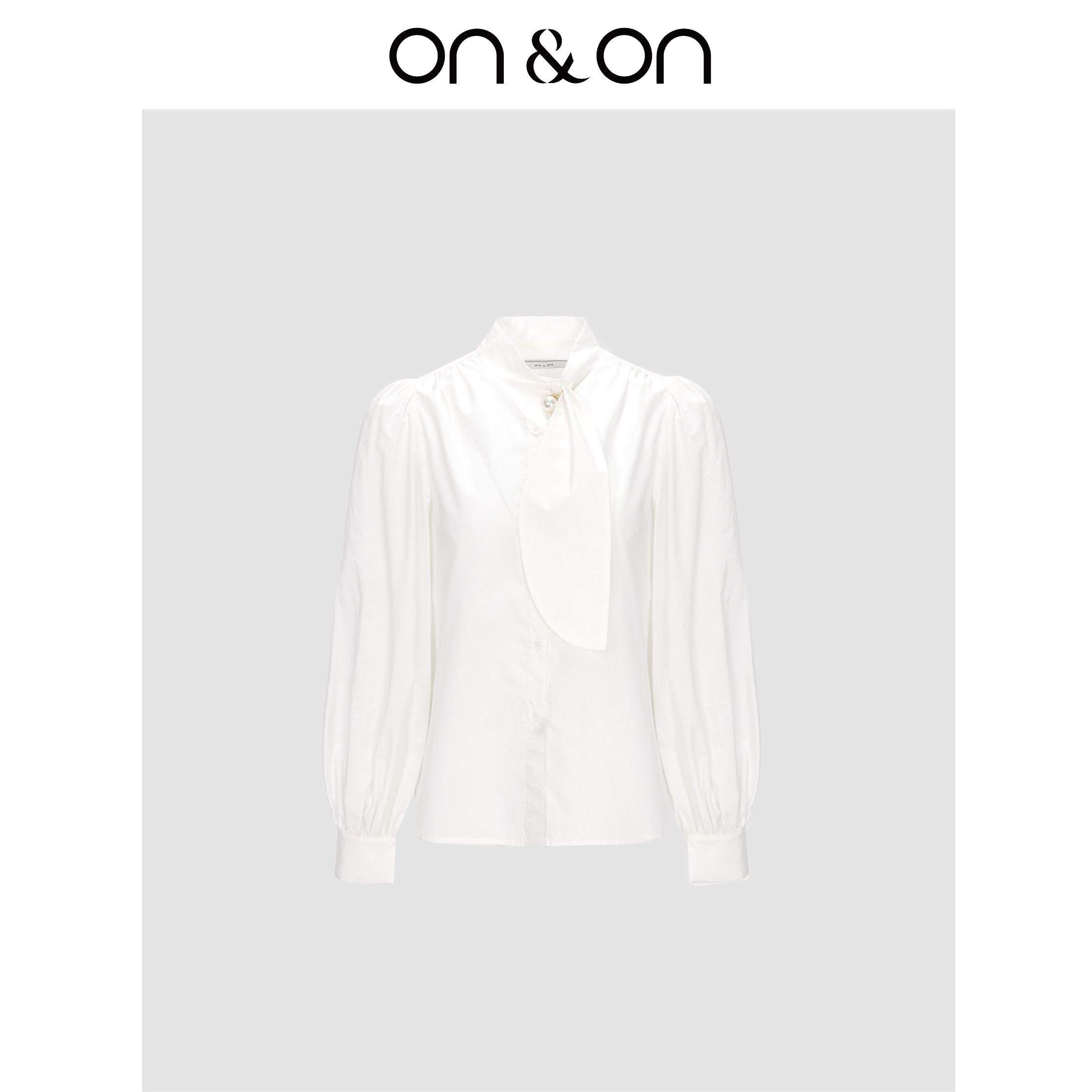 ON&ON/安乃安【流光风】春法式飘带时尚显瘦百搭小衬衫-N4SA6325106
