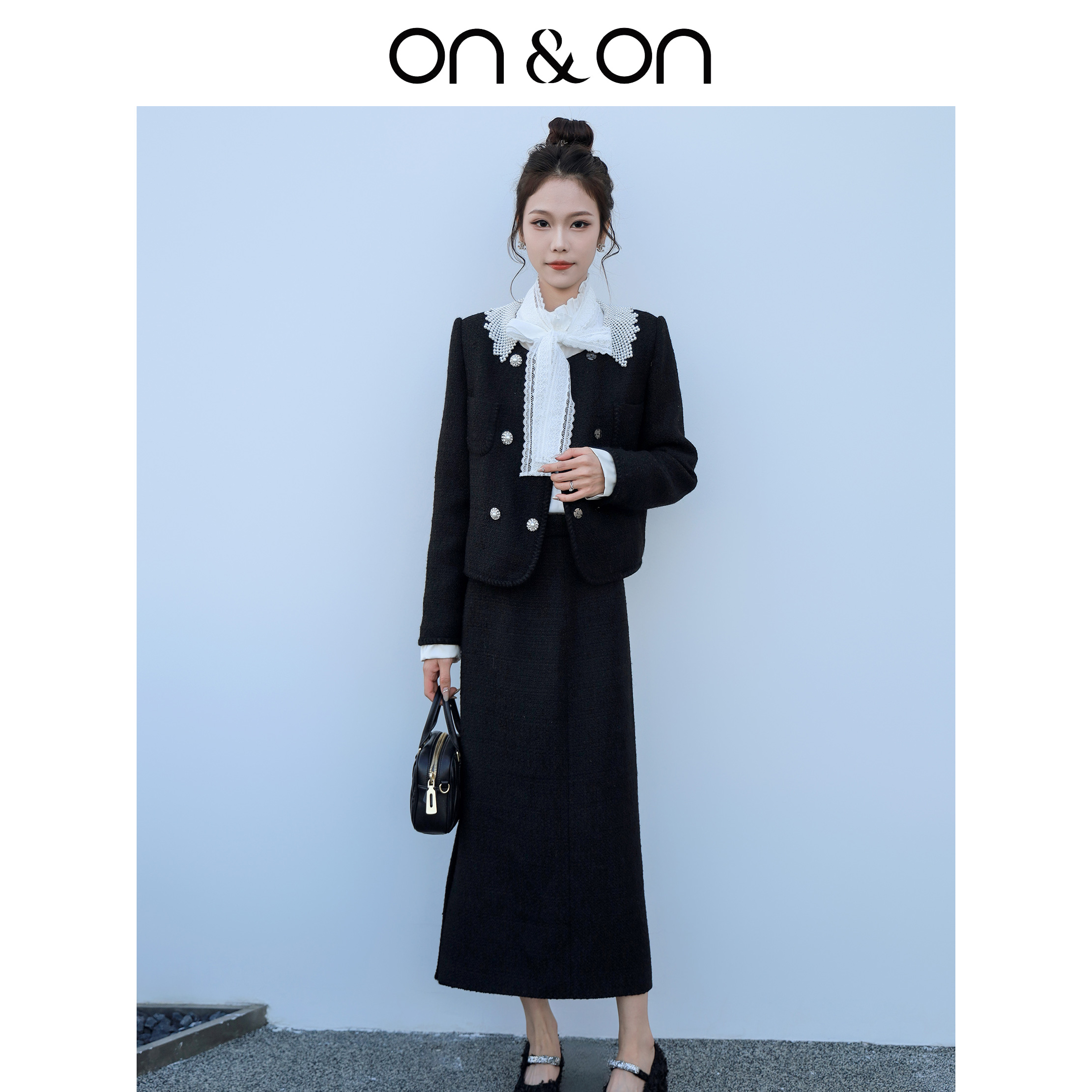 ON&ON/安乃安【保暖羽绒服】25冬季轻奢小香羽绒套装-N4SW7010601