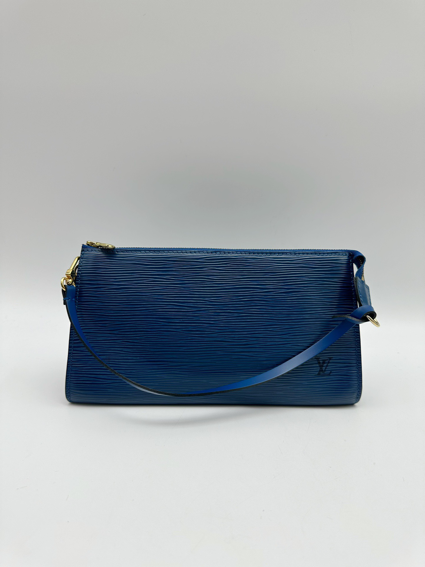 95新 LouisVuitton/路易威登 蓝色水波纹麻将包