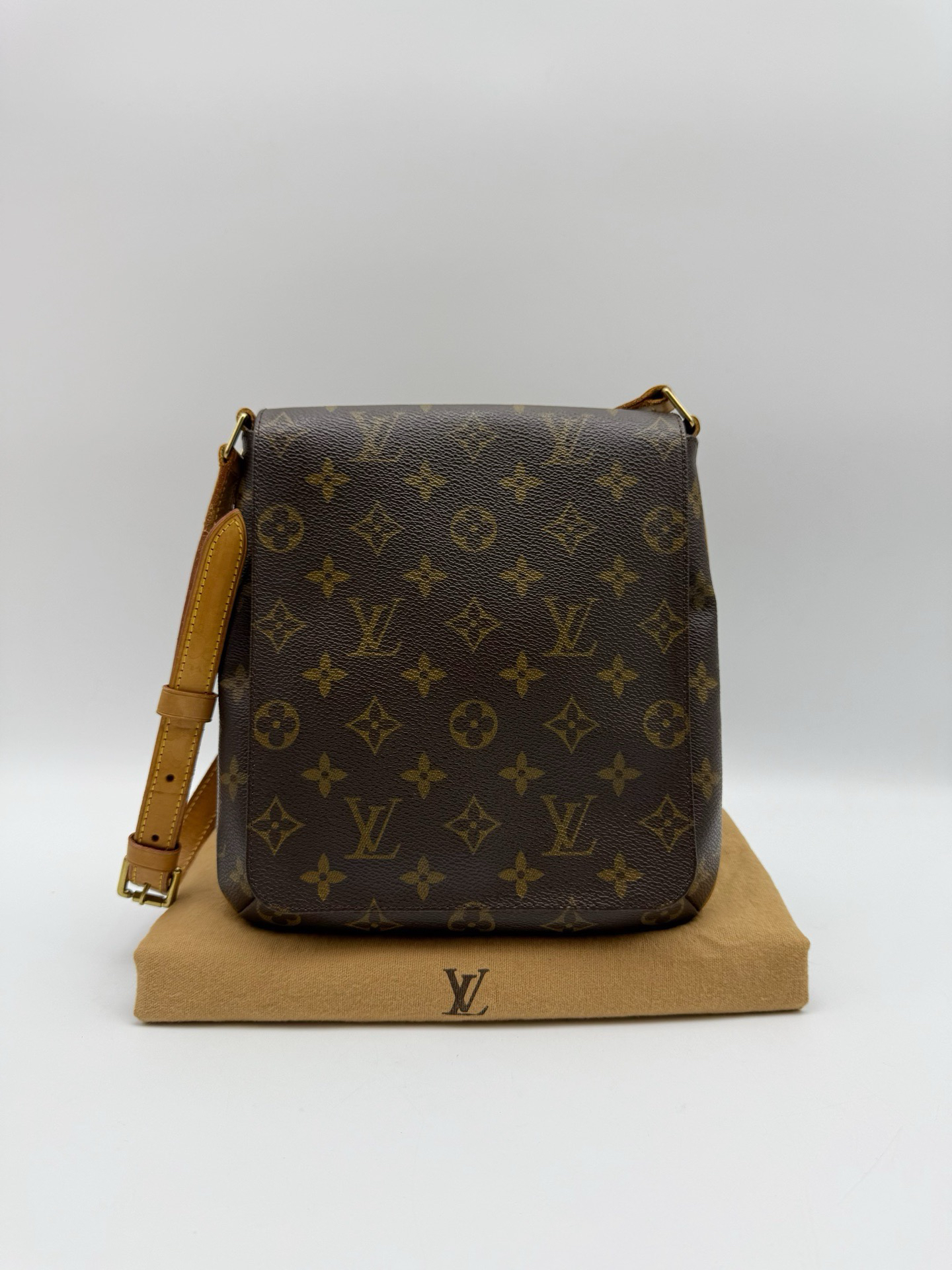 95新 LouisVuitton/路易威登 老花vintage竖版王菲单肩斜挎腋下包