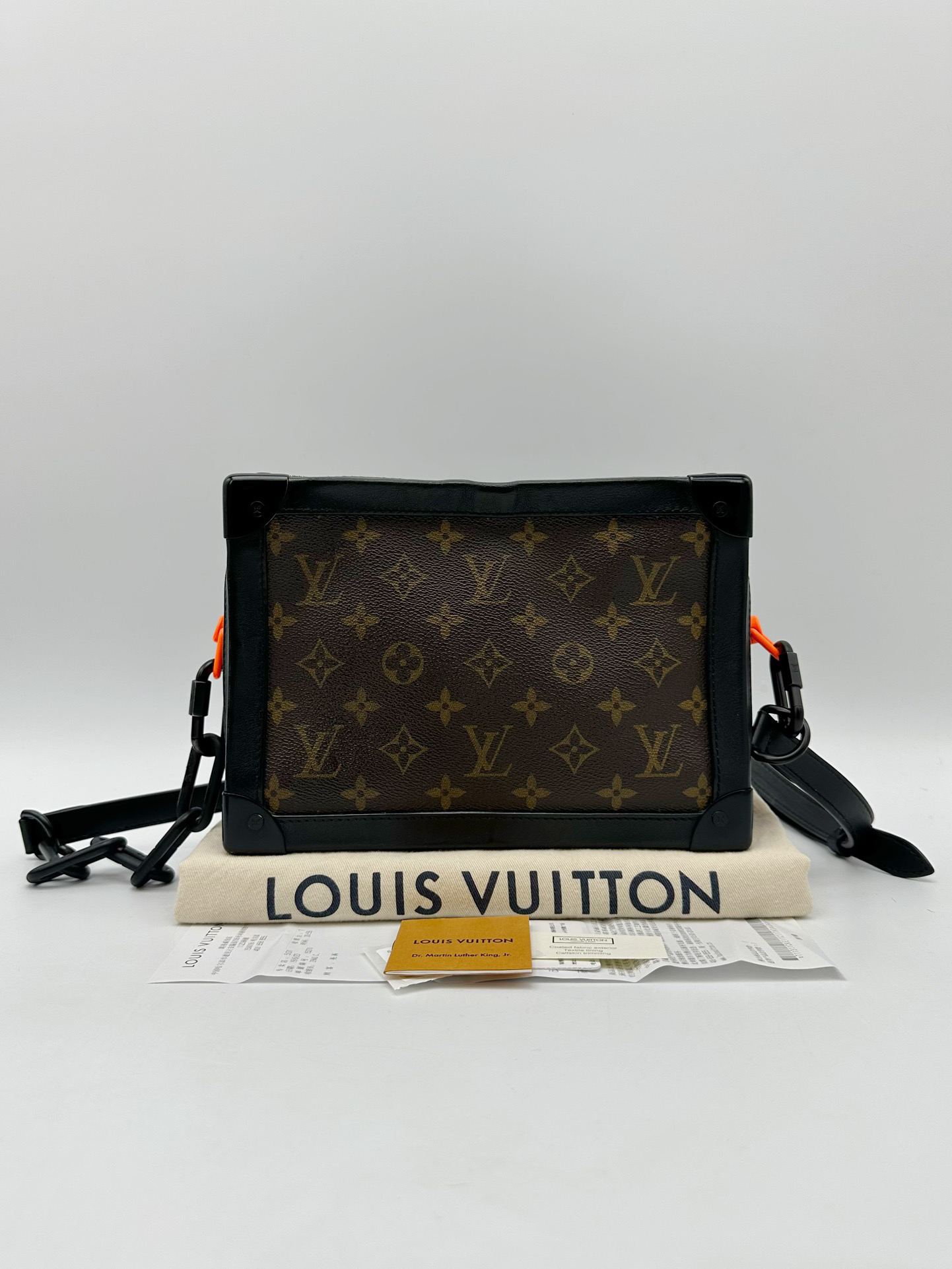 95新 LouisVuitton/路易威登 老花soft trunk软盒子包35910