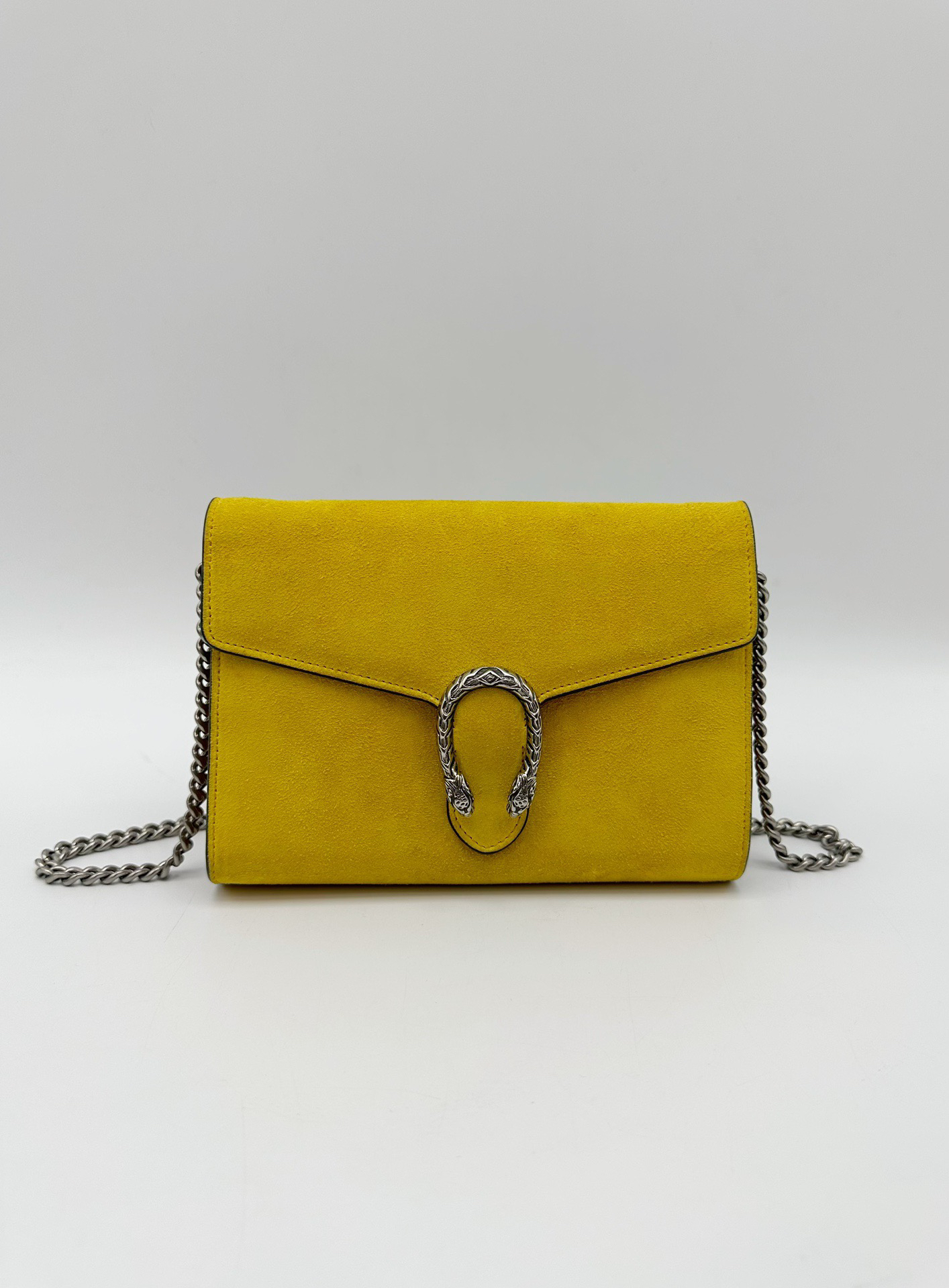 95新 GUCCI/古驰 黄色酒神woc链条包 87424