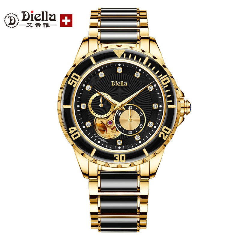 【玉石】艾帝雅登月传袭-超凡大师含金镶嵌和田玉高档腕表