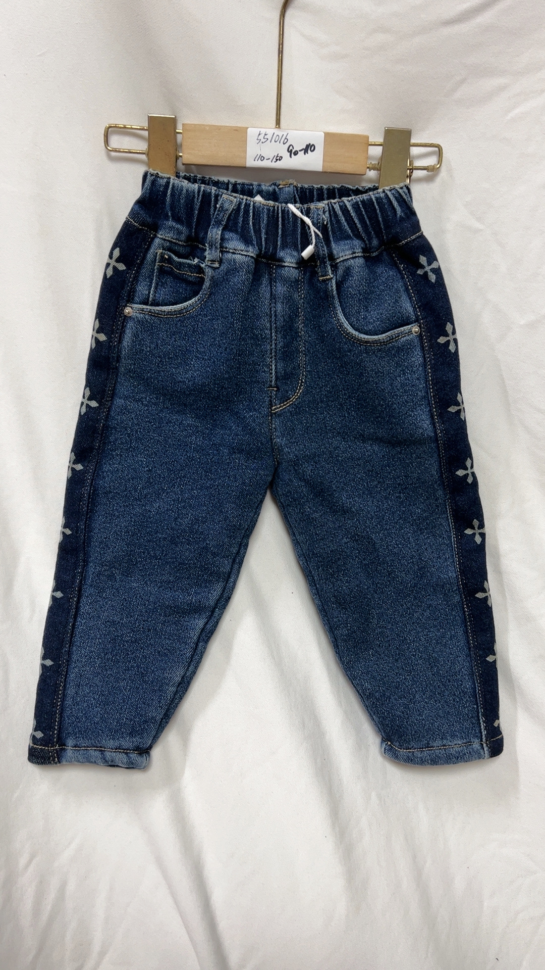 5510166秋冬新款小童加绒牛仔裤