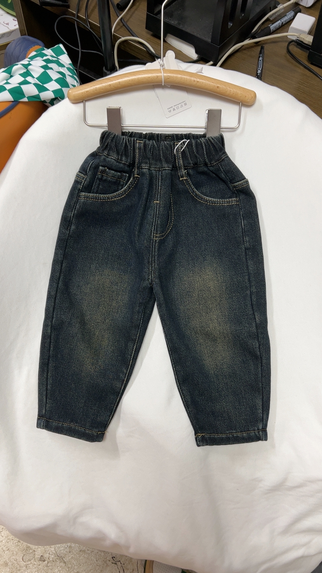 66966秋冬新款小童加绒牛仔裤