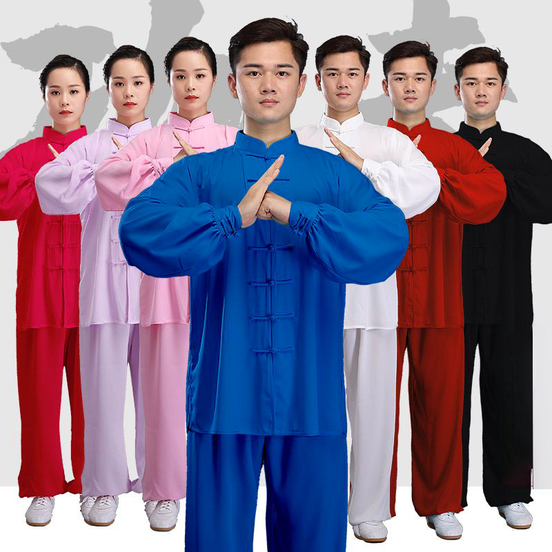 太极服女春秋季练功服男太极拳服装中国风中老年武术春夏长袖中式