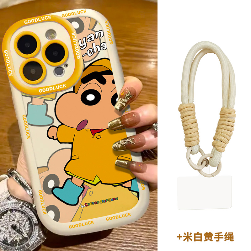 【苹果/华为/荣耀/OPPO/vivo/小米】雨衣小新磨砂泡芙防摔手机壳