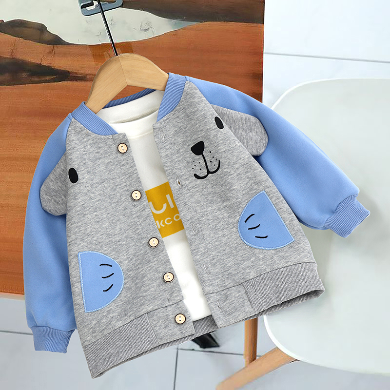 男女童外套宝宝开衫洋气一体绒婴儿加绒外套中小童开衫小男孩外套