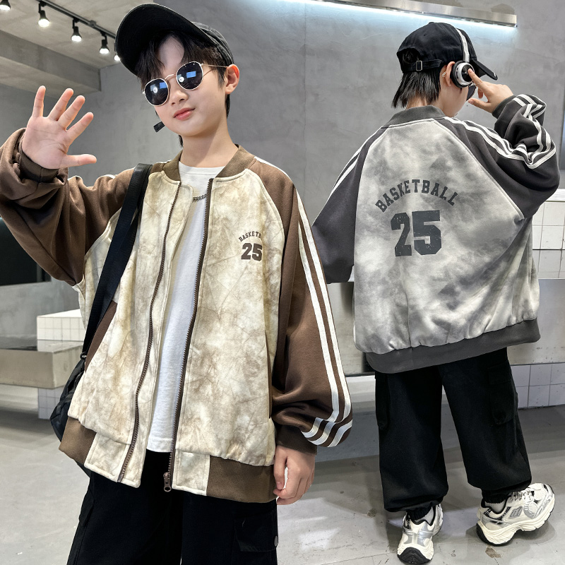 男童外套春秋款2025秋装新款棒球服秋季中大童男孩童装儿童夹克秋