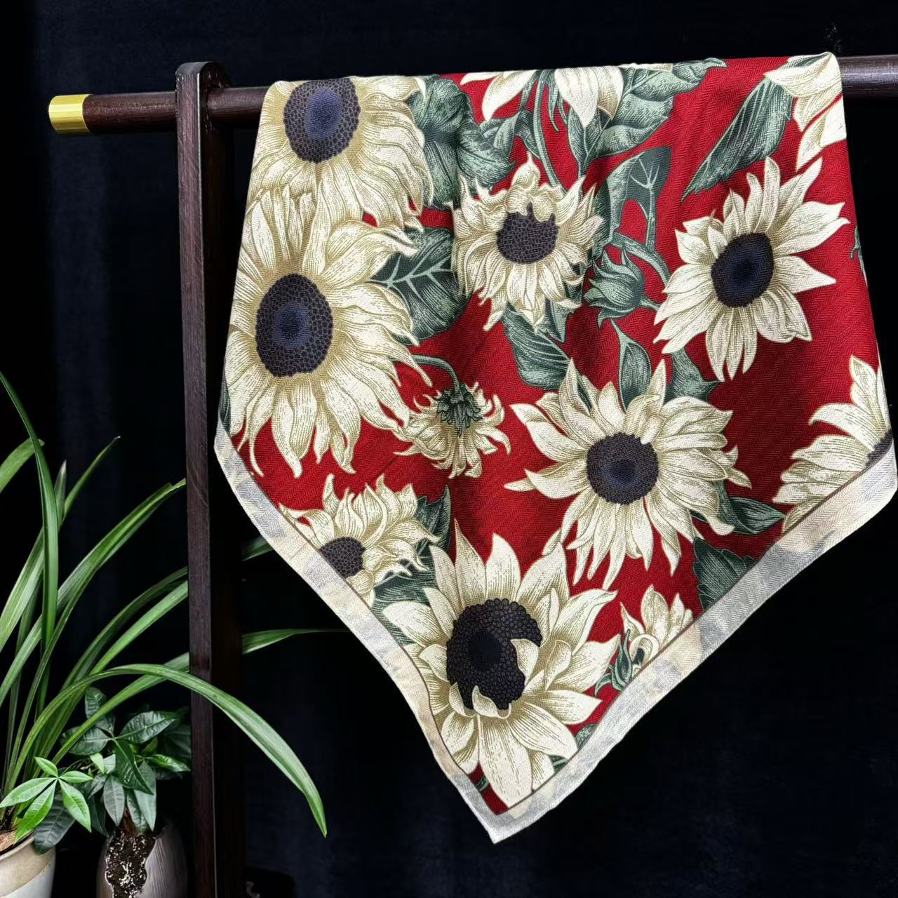 【向阳而生】新中式羊毛国风百搭披肩丝巾（A-371）