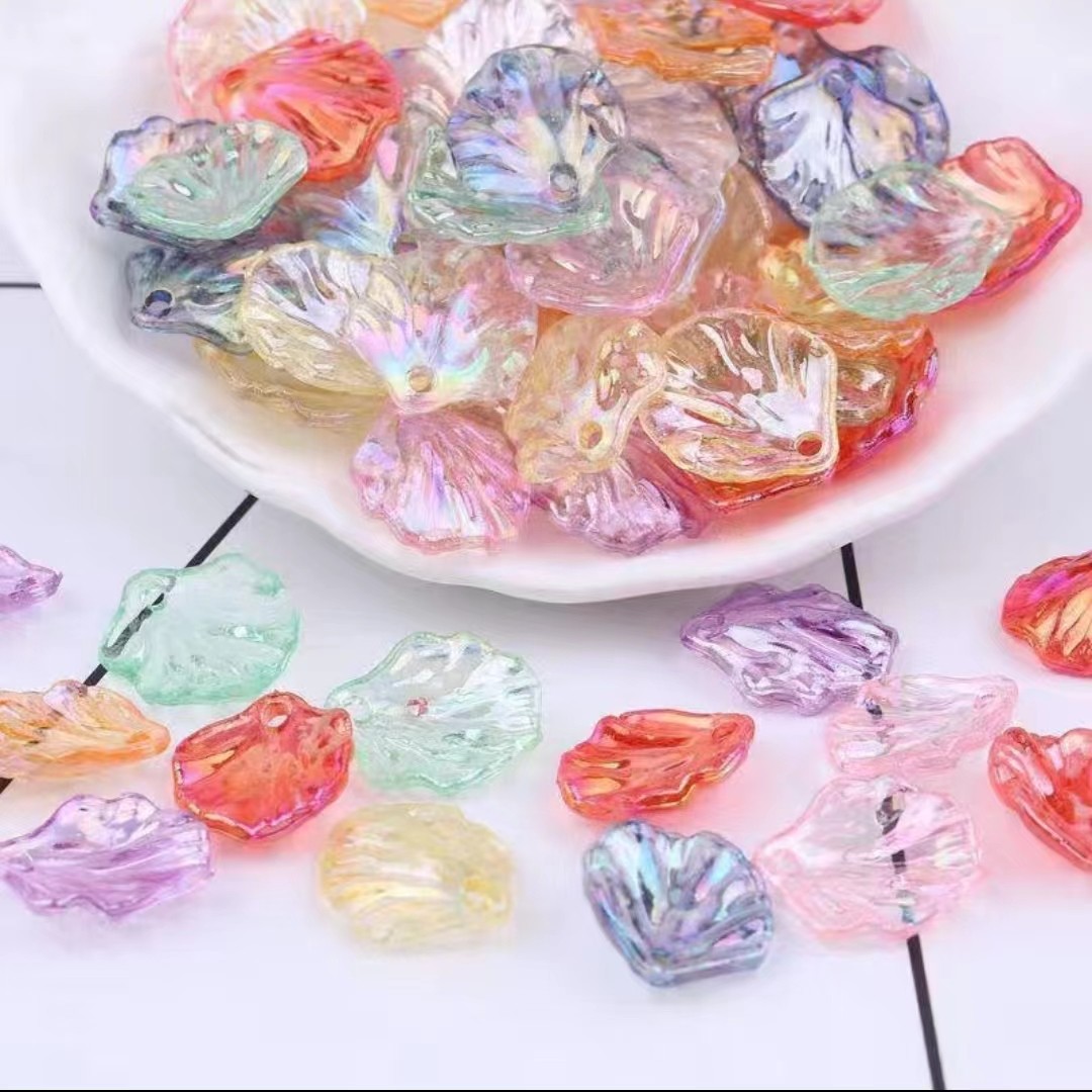 山茶花 AB炫彩混色花瓣 中性 粉色 紫色 红色 串珠材料