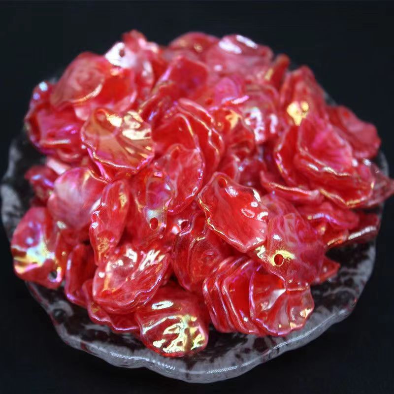 仿玉山茶花 双色渐变贝壳DIY花瓣 花心
