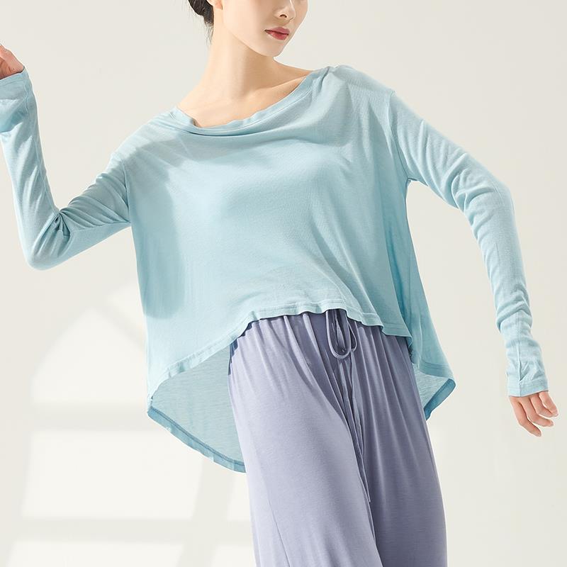 现代舞蹈服女中国古典练功上衣成人专业跳舞专用宽松飘逸罩衫新款