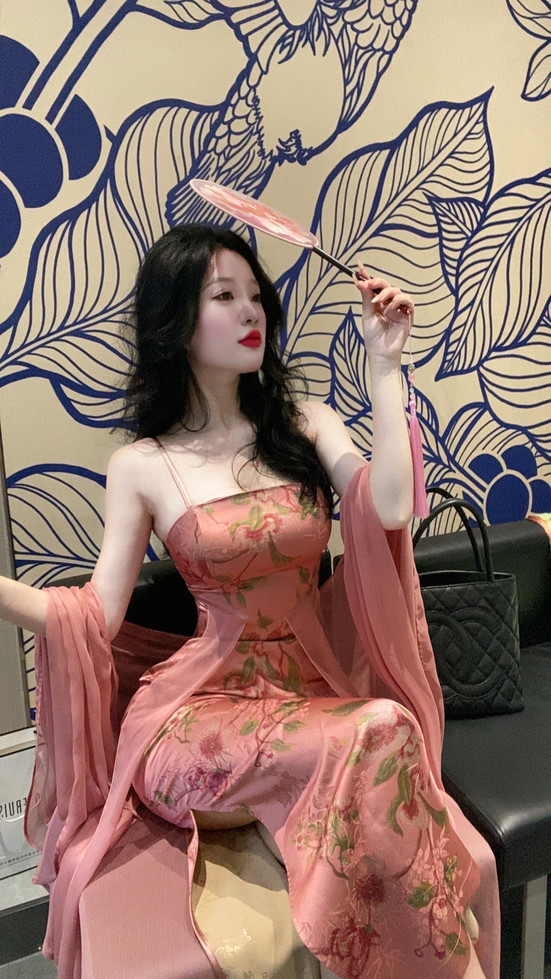 唯艳家【玉倾欢】原创高级奢华感双面提花花萝缎重缎华丽吊带旗袍