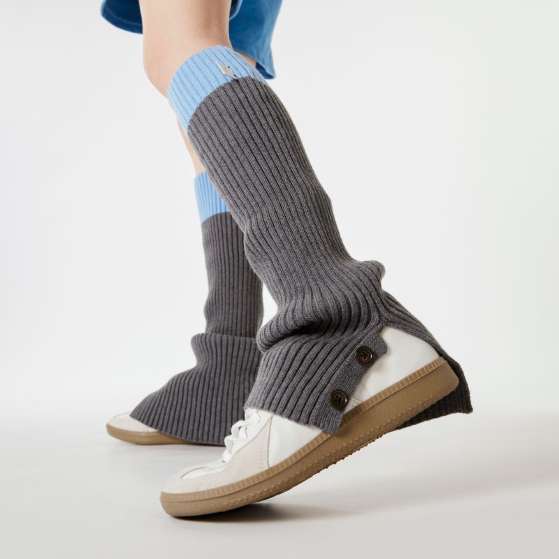 上森ins潮护腿袜子腿套秋冬小皮鞋堆堆袜长筒袜长袜