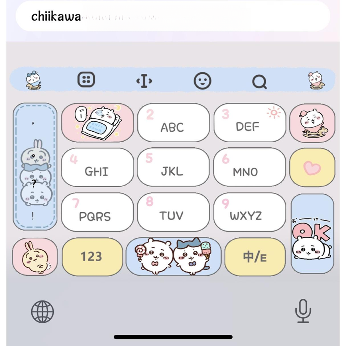chiikawa1574/ios苹果安卓百度输入法皮肤美化包吉伊卡哇