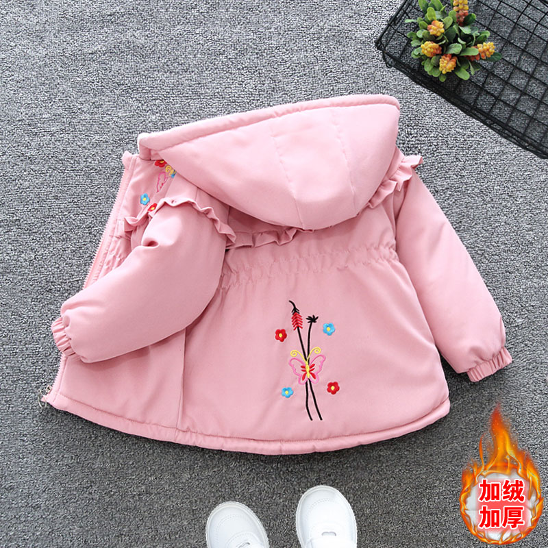 冬装女童外套2025新款中大儿童加绒加厚棉服童装女孩棉衣派克服潮
