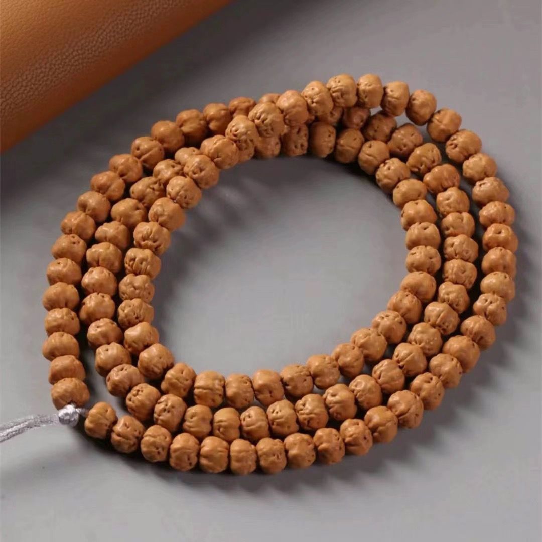 三日红佛手小金刚菩提子原桩108颗小卡藏式手串矮桩男女文玩手串