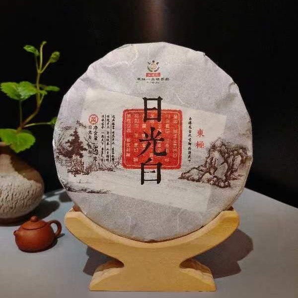 玉臻龙•日晒•云南白茶茶饼工艺香气花香大叶原料日晒清新鲜爽